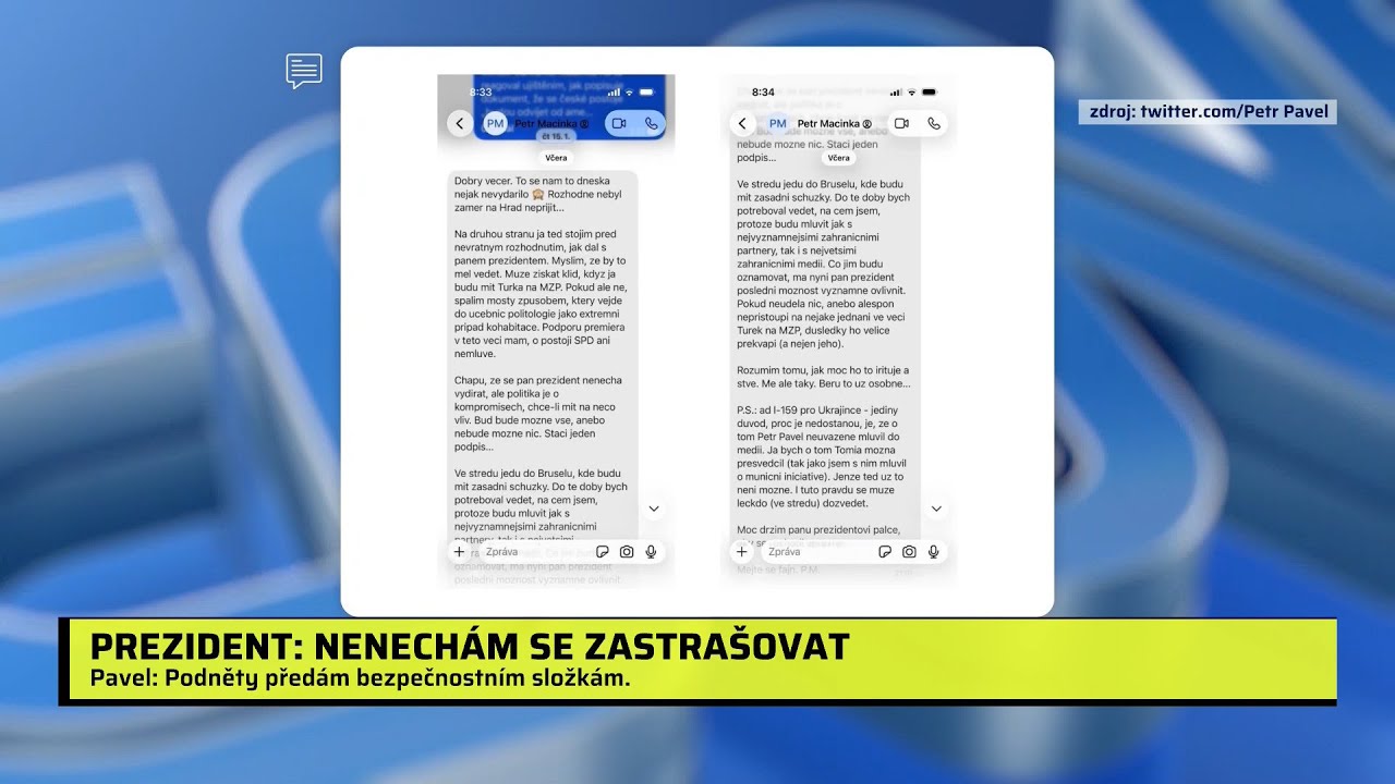 Spálím mosty, bude to extrém, psal Macinka. Co vše je v nočních zprávách pro Pavla?