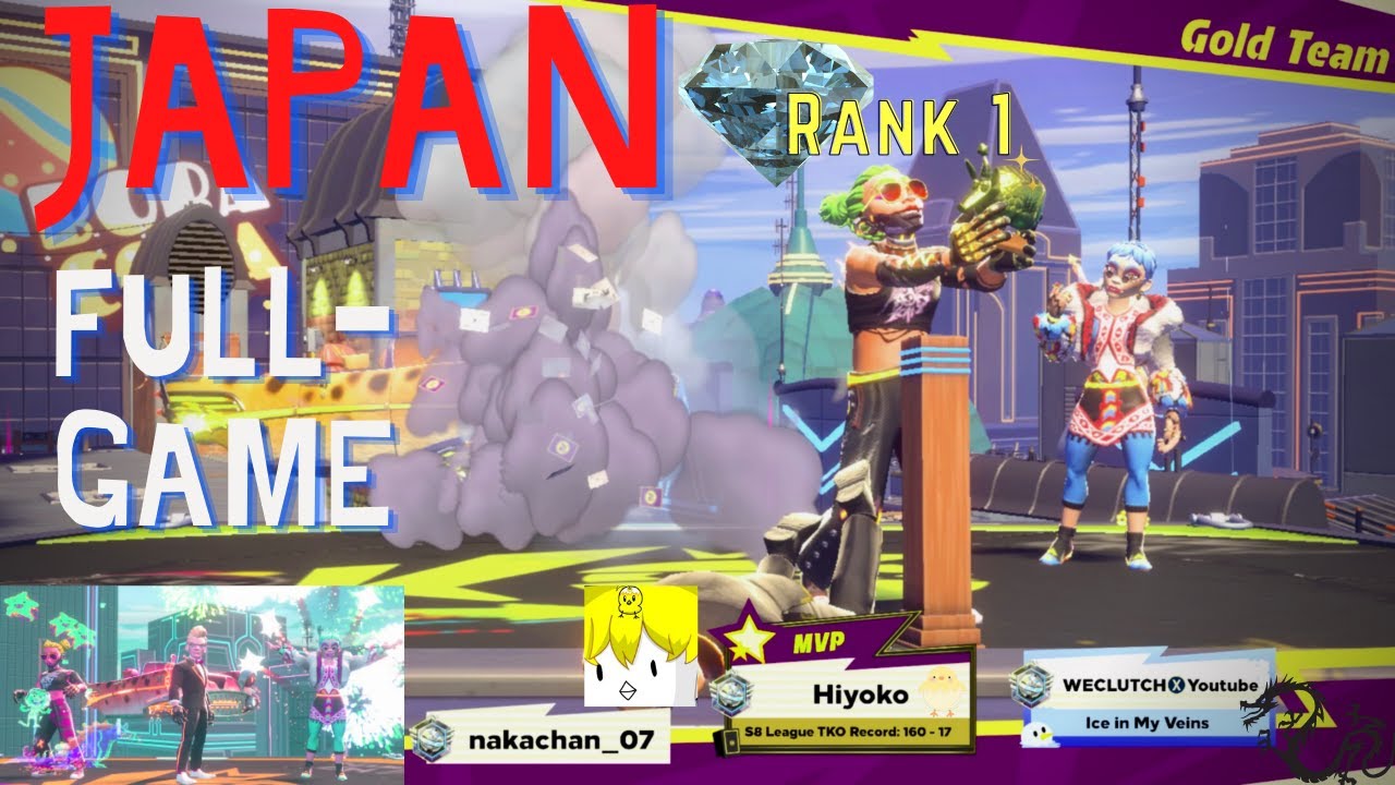 Japan | Knockout City DIAMOND Solo-Q Game #2 (Best Player Global) (4k)