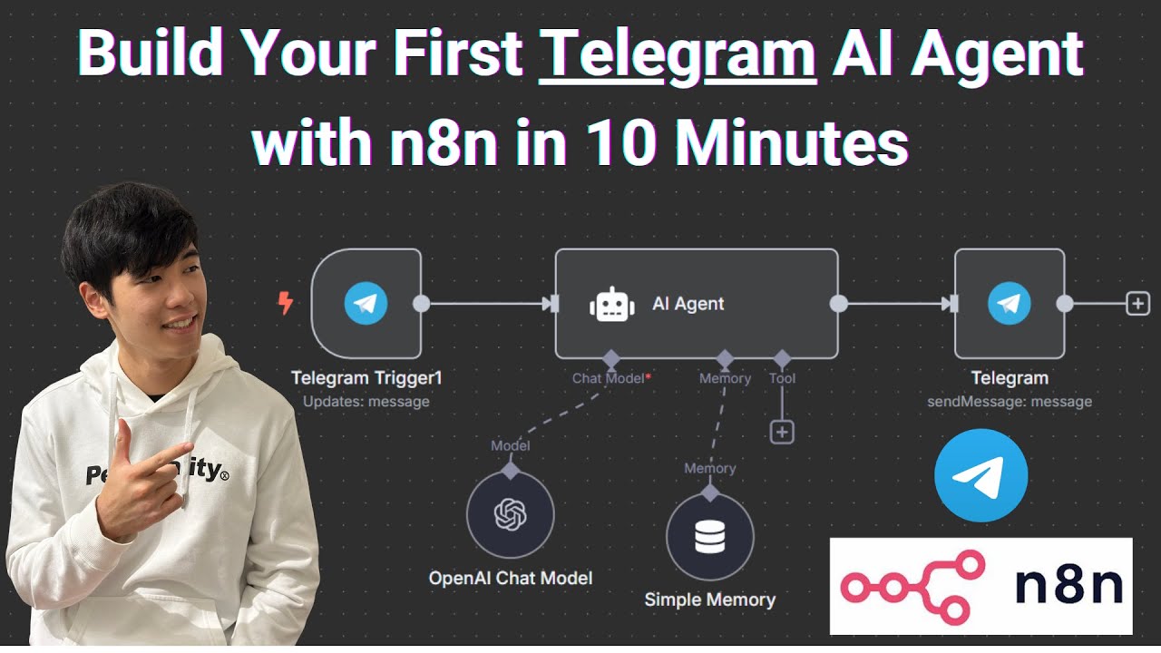 Create a Telegram Bot & Connect to an AI Agent with n8n (No Coding Needed!)