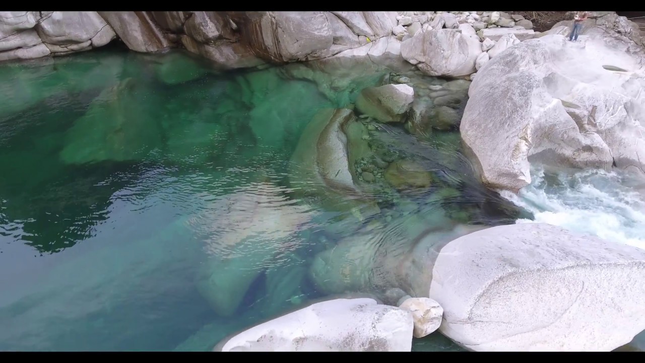 SWITZERLAND - VAL VERZASCA/ 4k Aerial Drone View