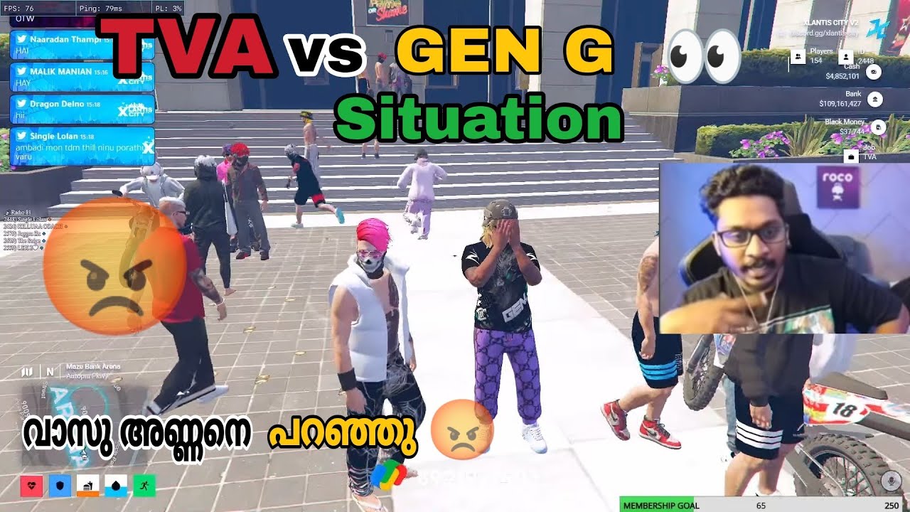 TVA vs GEN 👀 വാസു അണ്ണനെ പറഞ്ഞു 😡@eaglegamingop #tva 