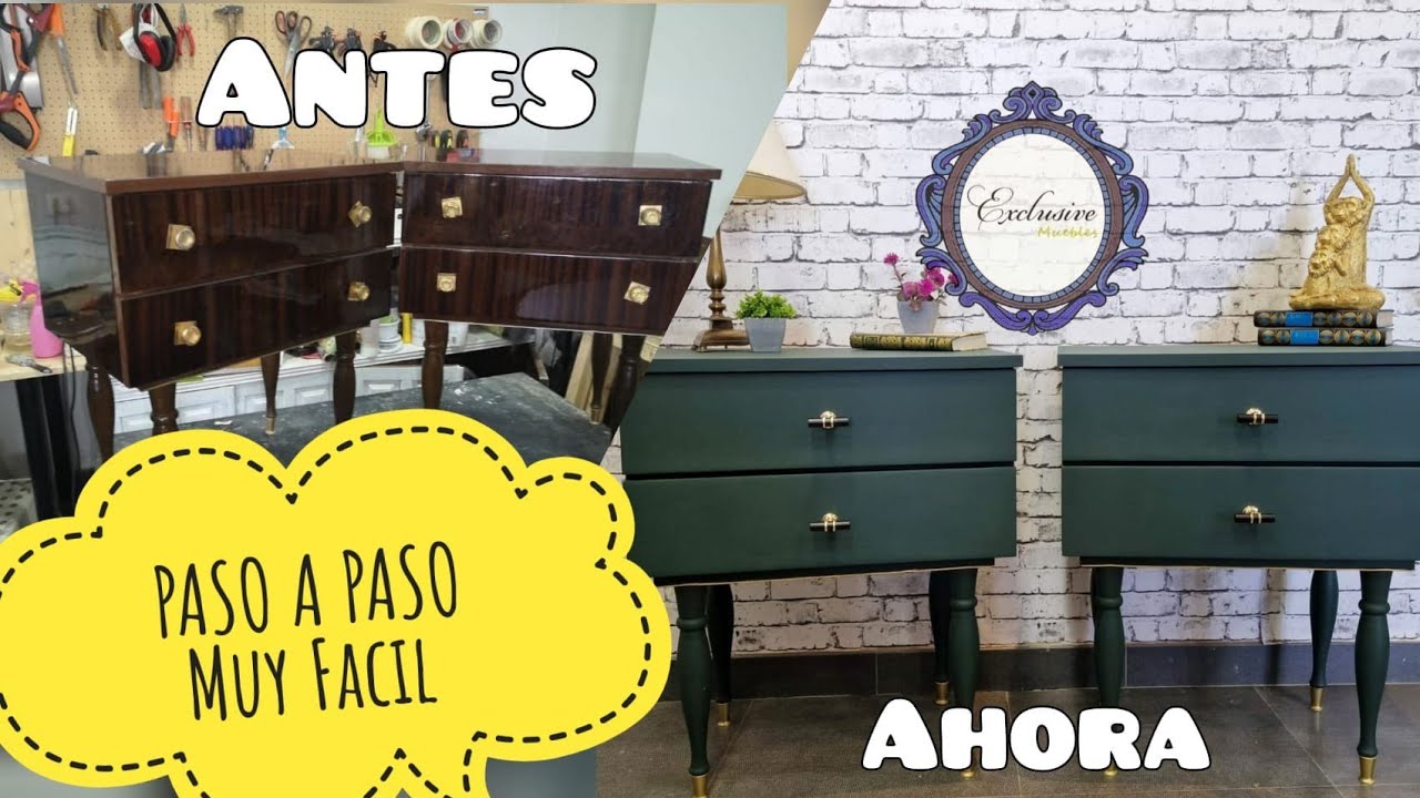 Mesitas de Noche Renovadas con Chalk Paint – Antes y Después Impactante.