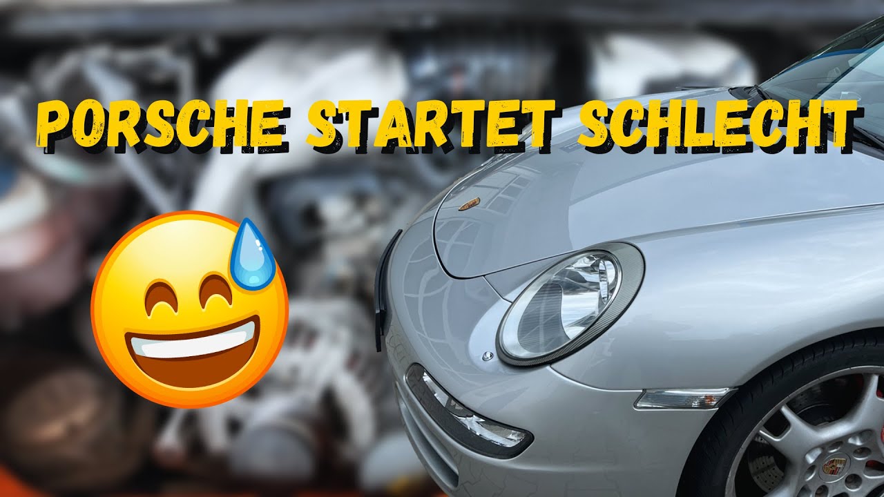 Porsche 911 997 startet schlecht - Y-Kabel und Anlasser erneuern.