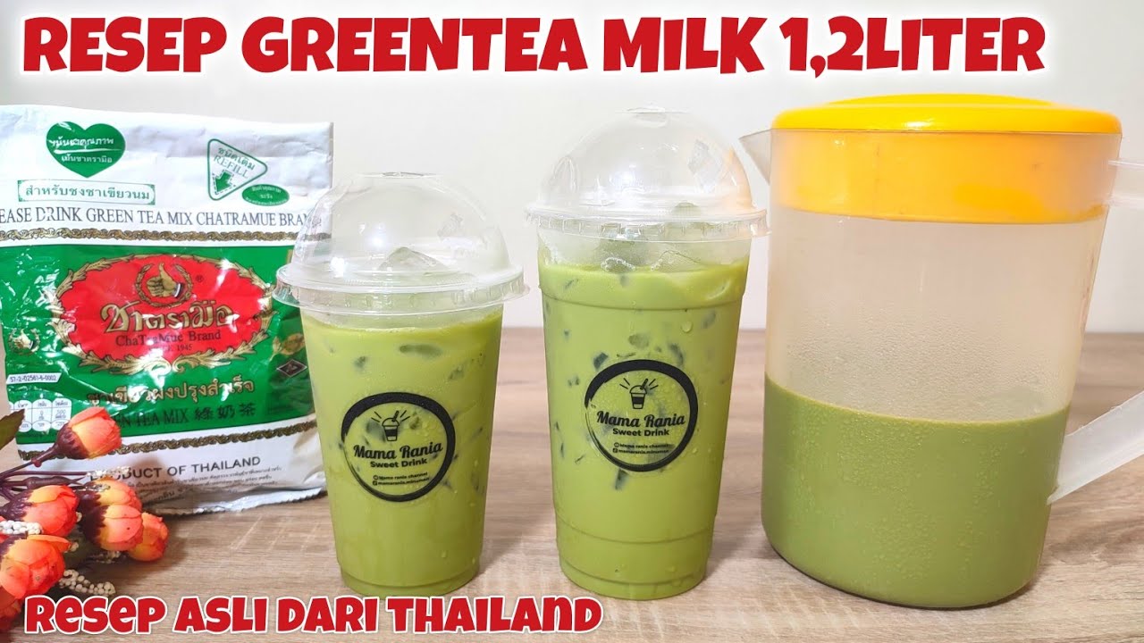 BUKA LAPAK ES TEH HIJAU THAILAND DEPAN RUMAH LARIS! RESEP GREENTEA MILK! IDE JUALAN MINUMAN VIRAL