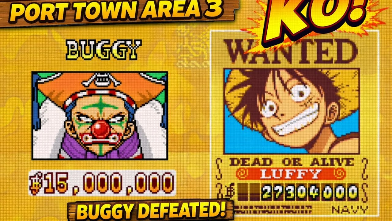 One Piece GBA – Port Town Area 3 | Buggy Boss Fight (Defeated!)