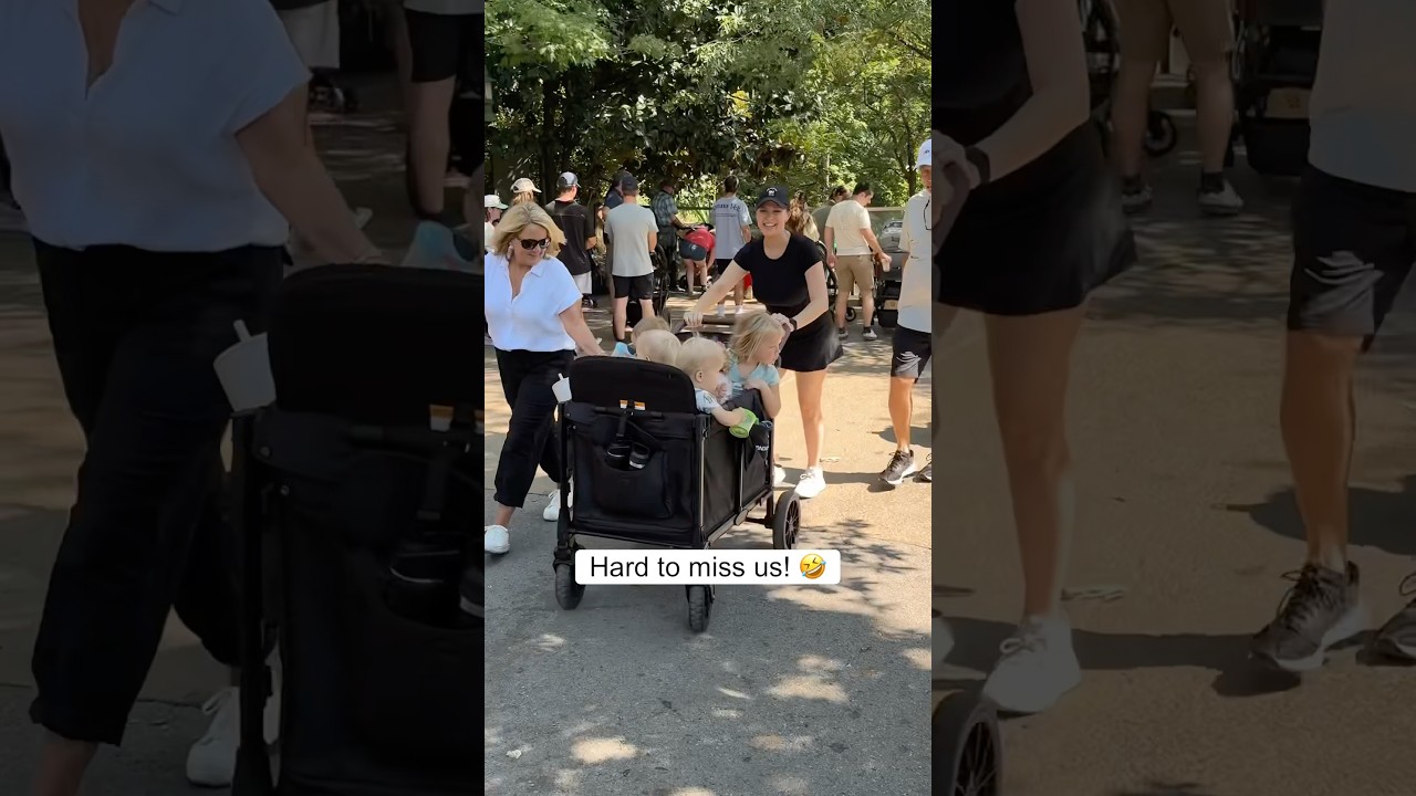 We know how to fill a Wagon up! 🤣 #triplets #mom #dad #cute