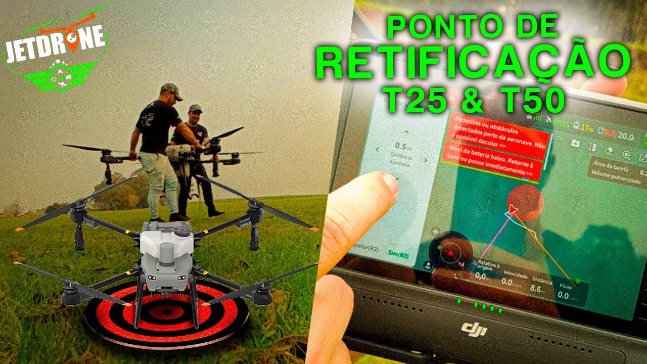 Retificação do Mapa (Ponto de Calibração) dos Drones DJI Agras T50 e T25: Guia Completo e Detalhado