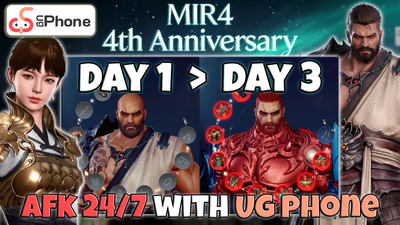 AFK Farm the Boosting World 24/7 with UgPhone!​ MIR4 4th Anniversary!