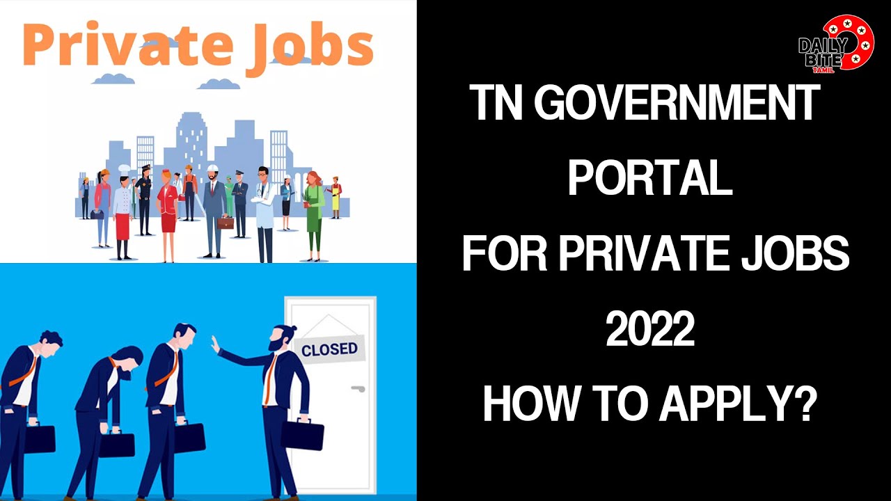 TN Government's Private Job Portal 2022 | How to Apply for Private Jobs 2022 | Daily Bite Tamil
