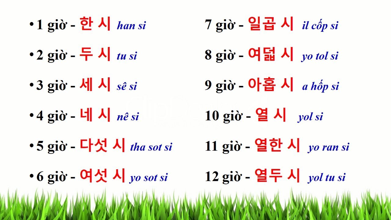 [Bài 8: THỜI GIAN - 시간  | TIẾNG HÀN GIAO TIẾP CƠ BẢN | Hàn Quốc Sarang