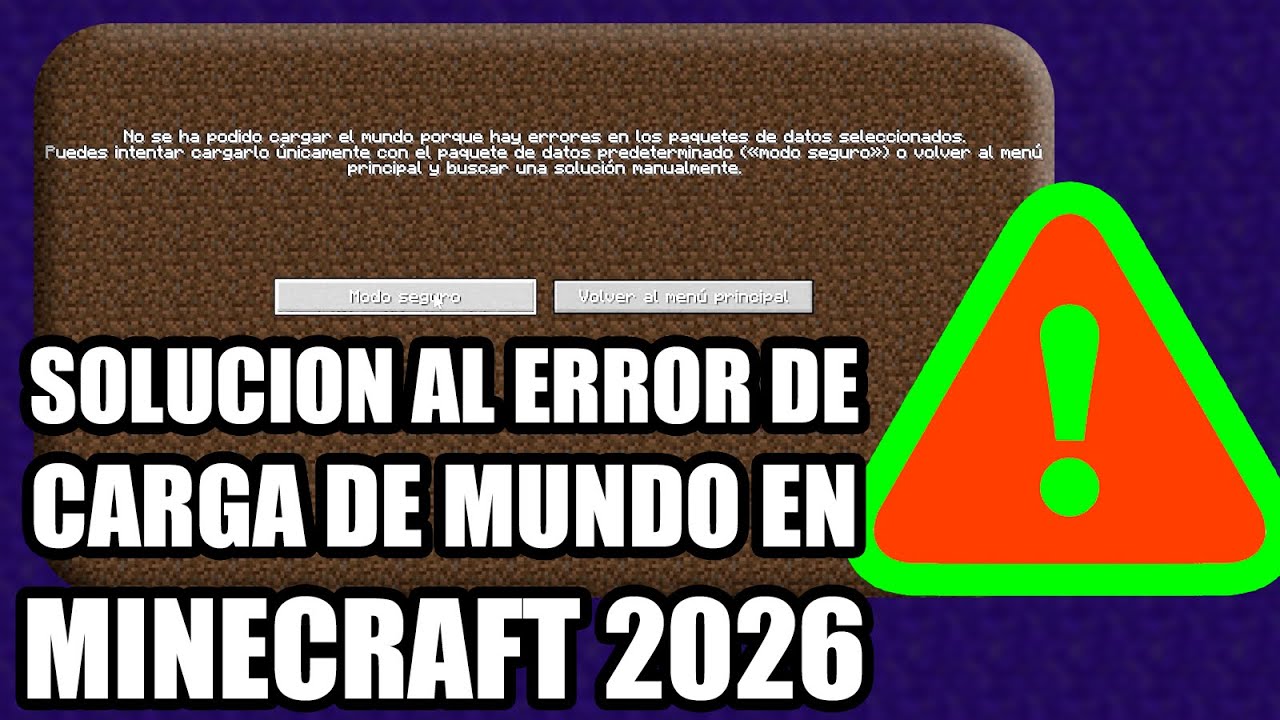 Recuperar mundos corruptos de MINECRAFT (Soluci&oacute;n 2026)