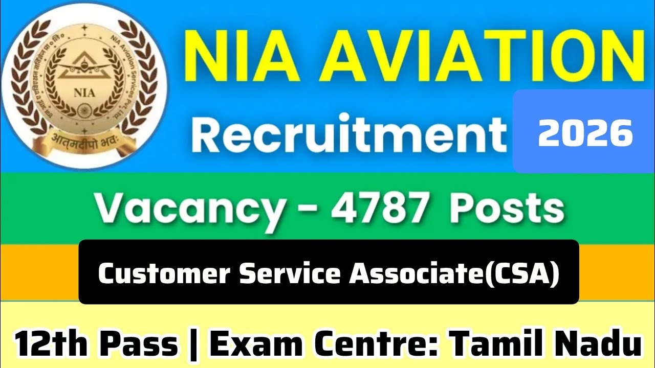 aviation jobs in airport tamil  2026 | nia aviation services pvt ltd vacancy 2026 