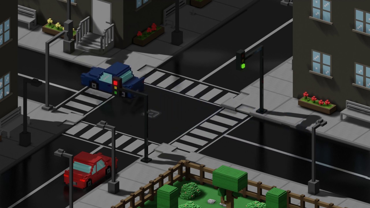 Blender Animation Test - Voxel Cars