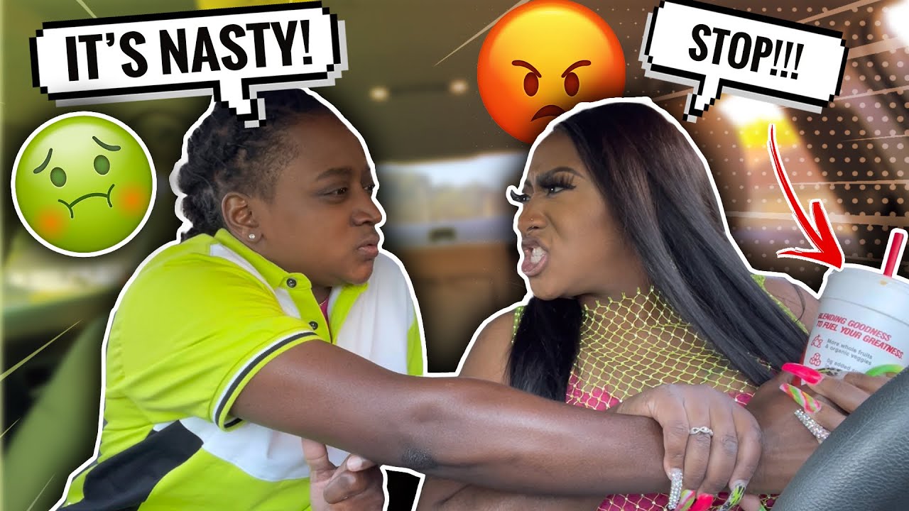THROWING MY GIRLFRIEND SMOOTHIE OUT THE WINDOW TO SEE HER REACTION **SHE WAS PISSED**