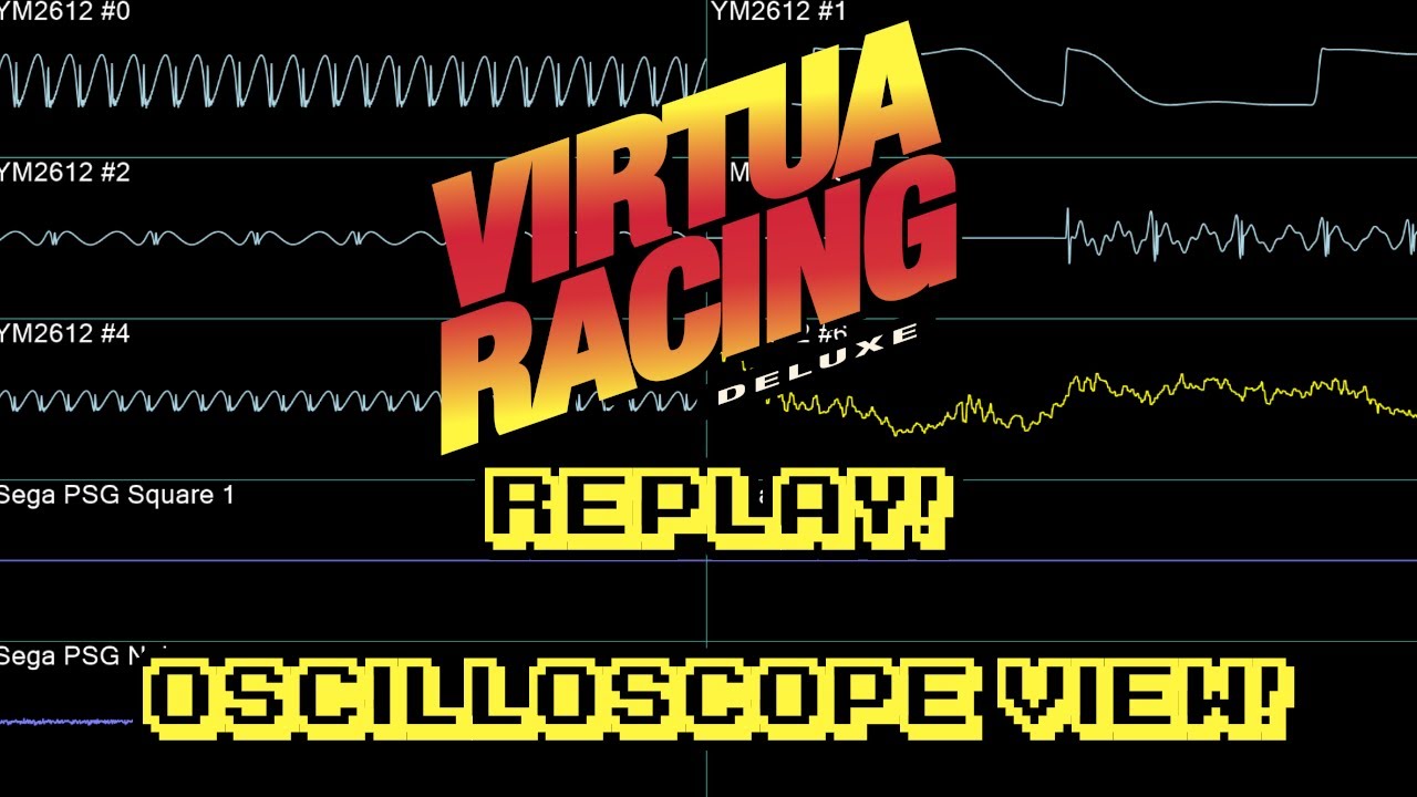 Virtua Racing DELUXE - Replay! - In Oscilloscope View!