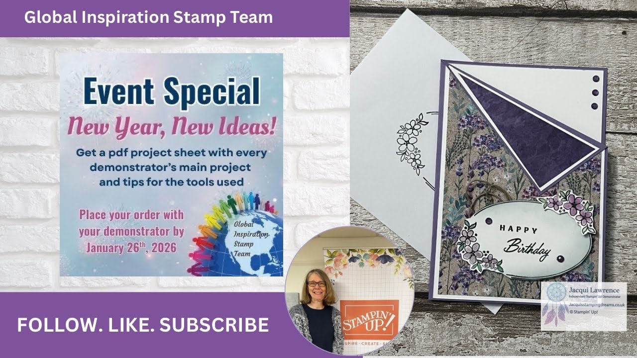 GIST Live 16th January 26 Corner Flap Card using Stampin’ Up! Addressed To You