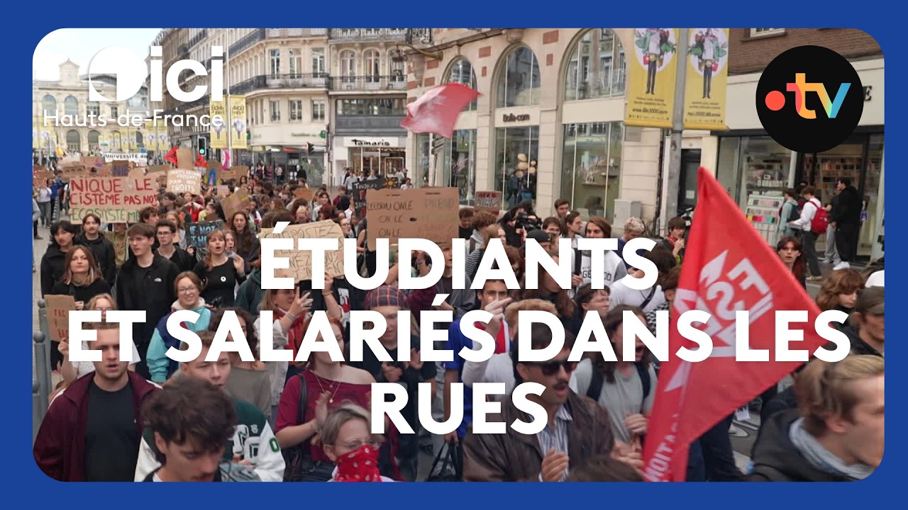 &Agrave; Lille, pr&egrave;s de 1 000 manifestants dans la rue avant la mobilisation du 17 octobre
