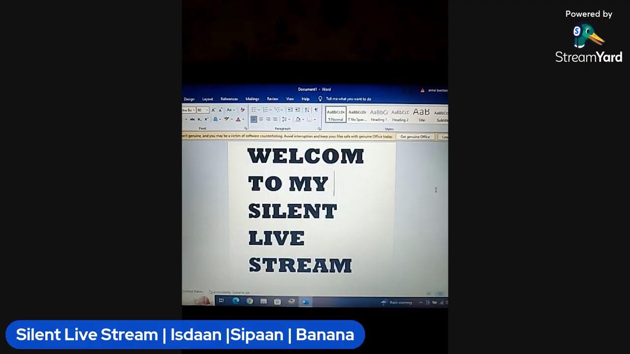 Silent Live Stream | Isdaan | Banana Ayuda | Bardagulan | Sipaan