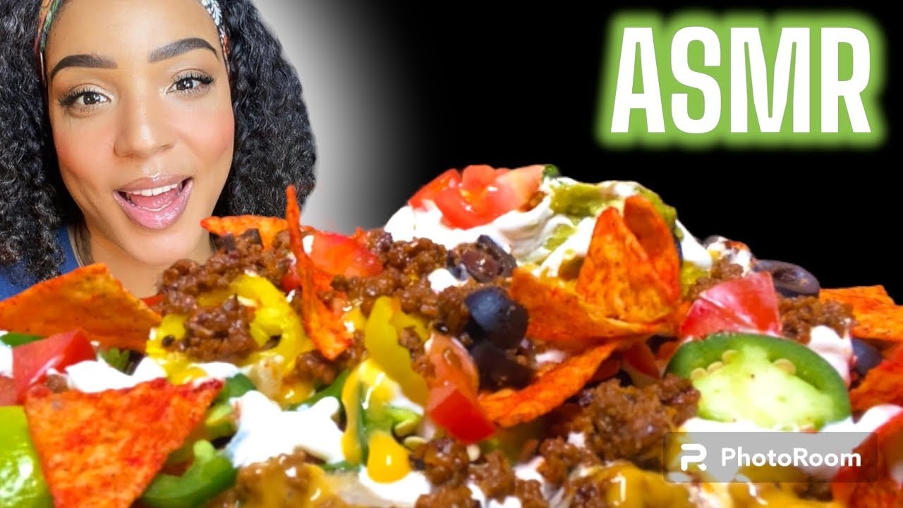 ASMR MUKBANG | Nacho Cheese Loaded Nachos | No Talking | Nene’s Eats ASMR