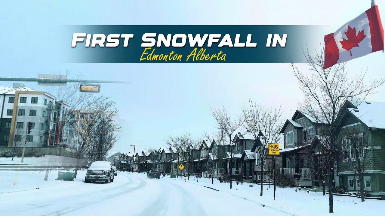 “First Snowfall in Edmonton Alberta | Winter 2024 Begins ❄️ | Canada 🇨🇦”