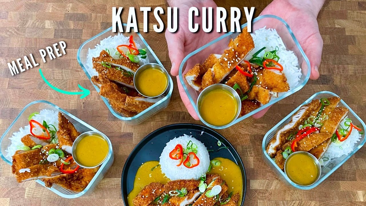 CHICKEN KATSU CURRY MEAL PREP | Less Than 550 Calories Per Portion