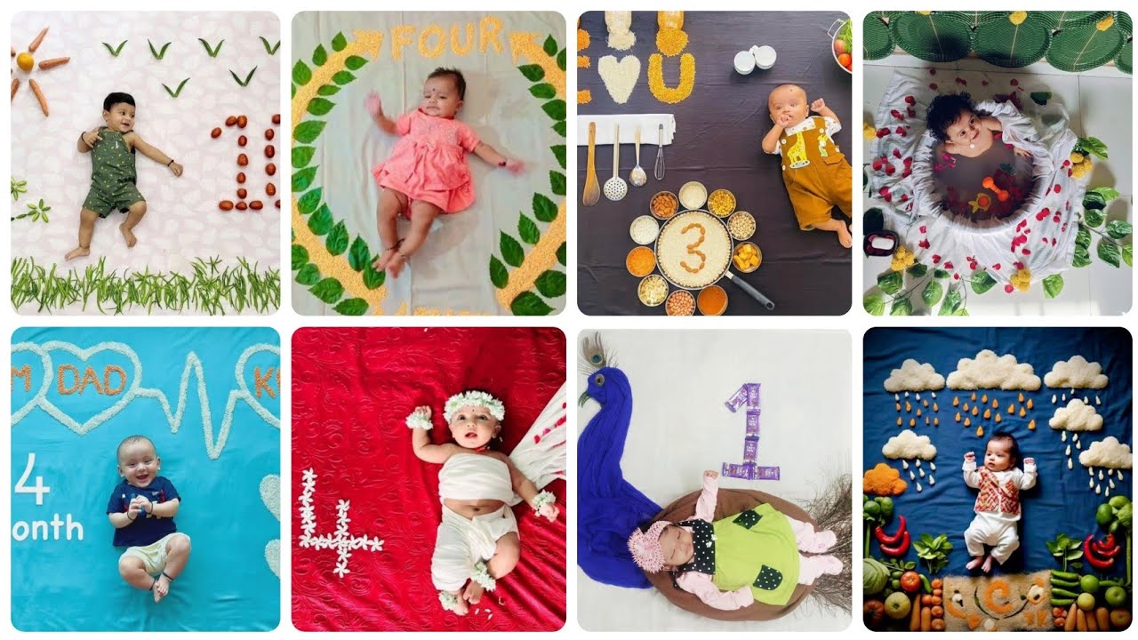 Baby photoshoot ideas| baby monthly photoshoot ideas| 1 to 12 month baby photoshoot