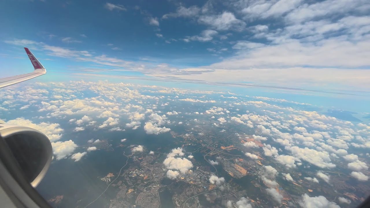 【離着陸シリーズ185】 エアアジア クアラルンプール着陸｜AirAsia AK521 Landing in Kuala Lumpur: Stunning Aerial Views & Landing