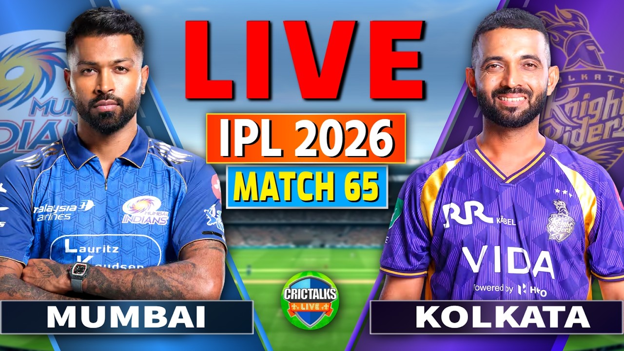 🔴 Live: MI Vs KKR, Match 65, IPL 2026, Live Cricket Score & Commentary, Mumbai vs Kolkata