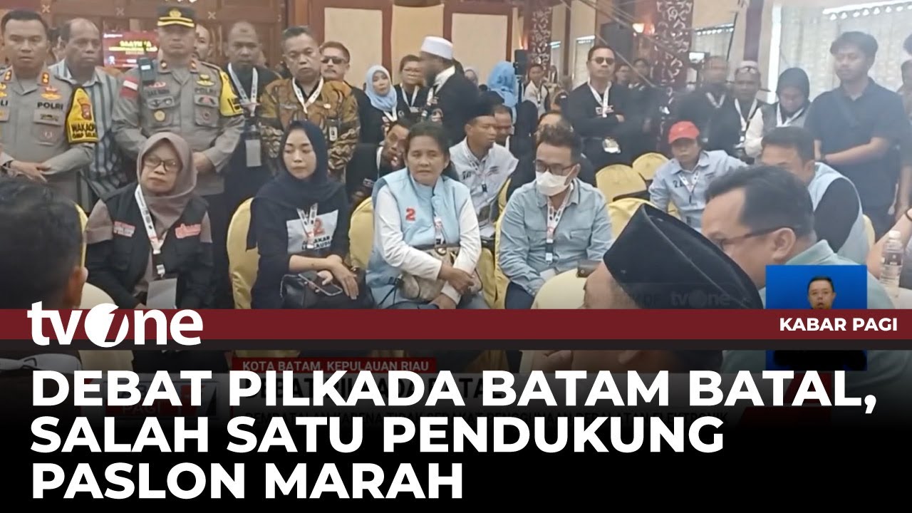 KPU Kota Batam Batalkan Debat Pilkada, Pendukung Mengamuk | Kabar Pagi tvOne