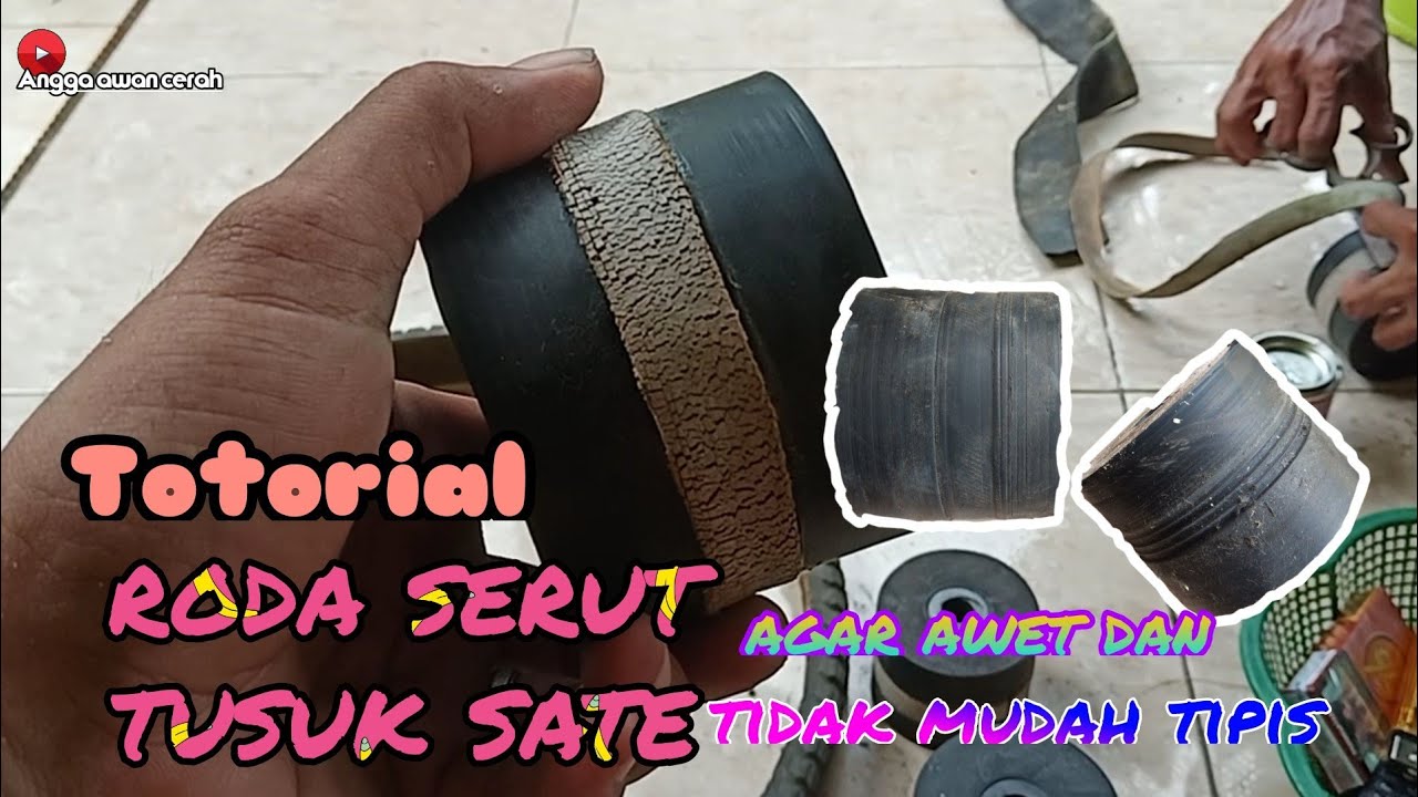 cara memperbaiki roda tusuk sate,yg tipis kemakan bambu,agar bisa di gunakan kembali...