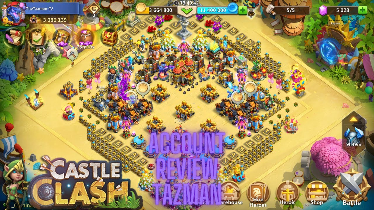 Castle Clash IGG - Account Review & Showcase [Tazman]
