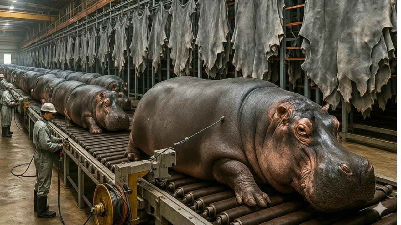 World’s Largest Hippo Farm: Shocking Modern Mass Harvesting Process (Full Tour & Breakdown)