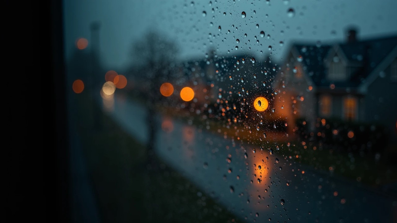 Rain Sounds on a Window | Quiet Rain Ambience for Sleep | 2 Hours | No Talking ASMR