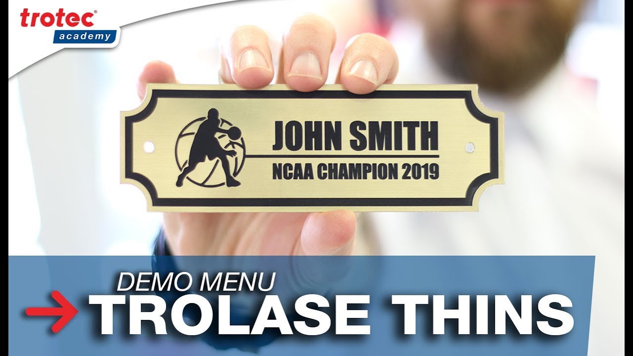 Laser Engraving Trophies: Custom Name Plaques with TroLase Thins