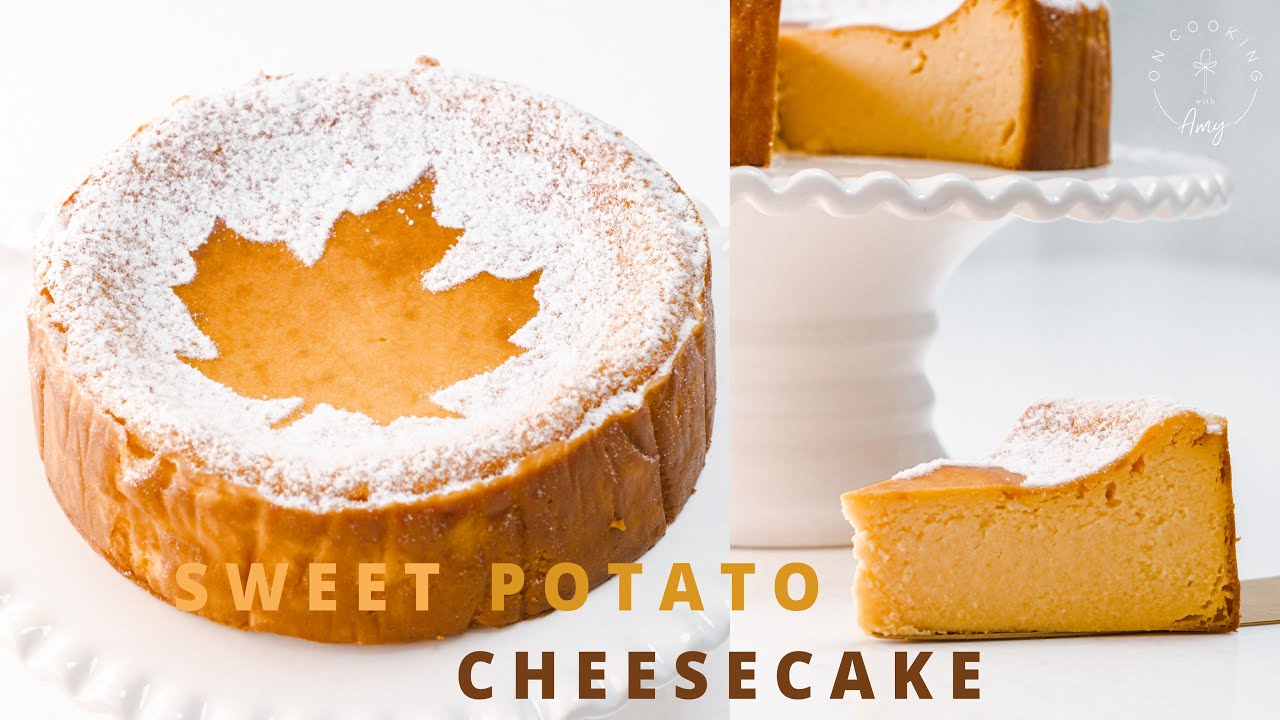 簡單的感恩節甜點 地瓜起司蛋糕 : Easy Thanksgiving Dessert- Sweet Potato Cheesecake recipe ASMR