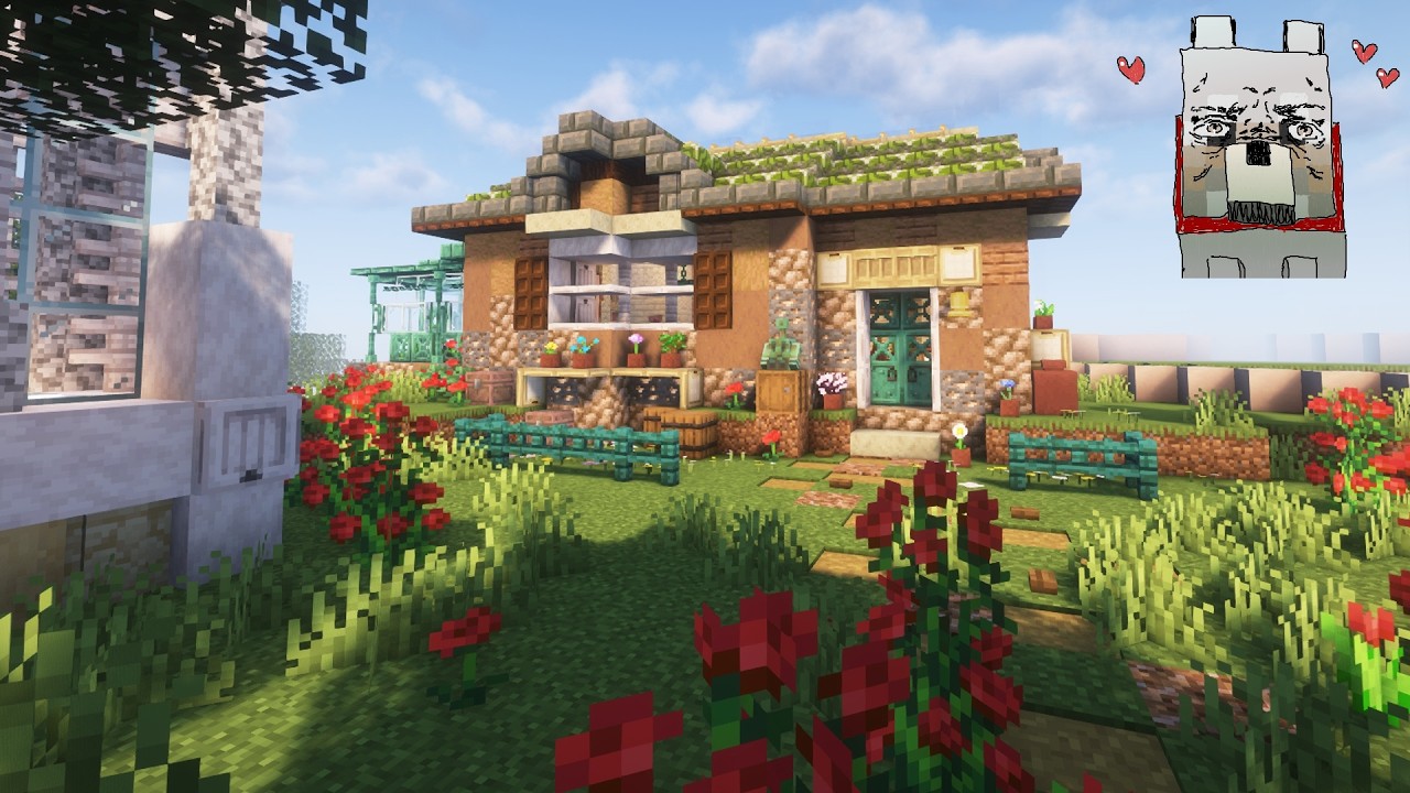 Gardener's Lush Greenhouse Cottage Minecraft Creative Build - Duckworth {10}