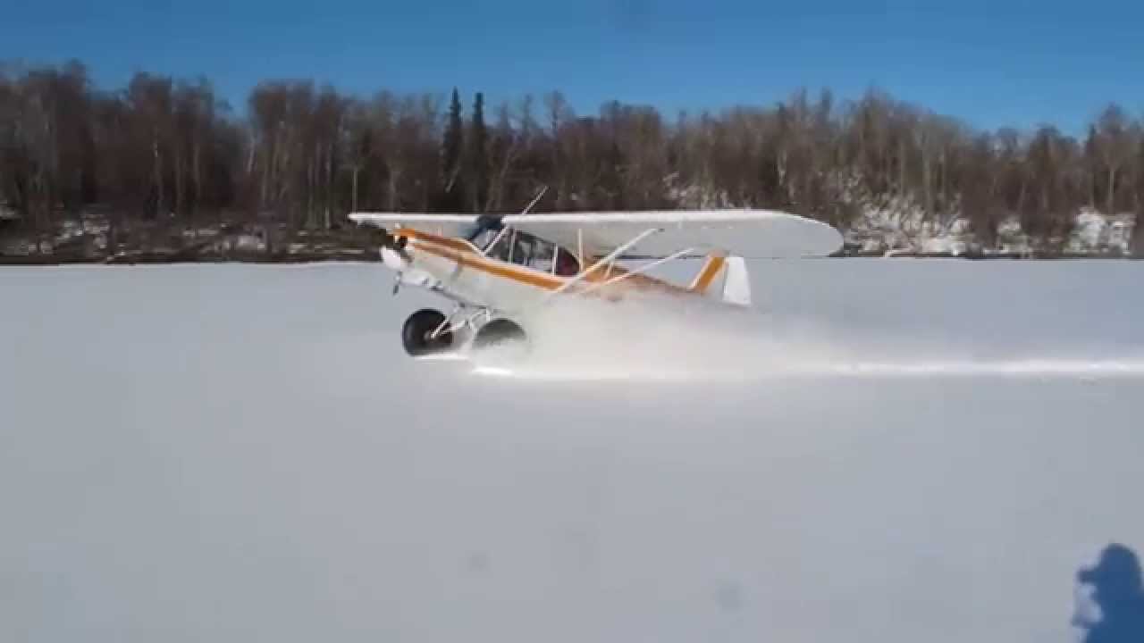 Plane Does Donuts In The Snow