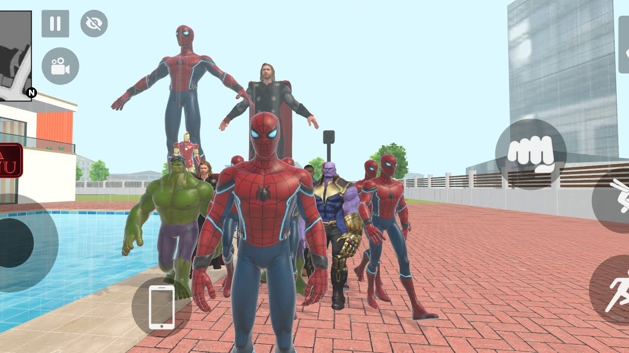Spider man ki gang 😱 | Indian theft aura game | 3d game 🎮 | 