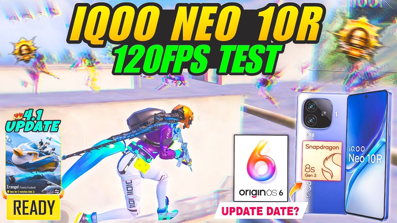 🔥iQOO Neo 10R BGMI Gameplay: OriginOS 6 Come | Fps Meter Showdown!!