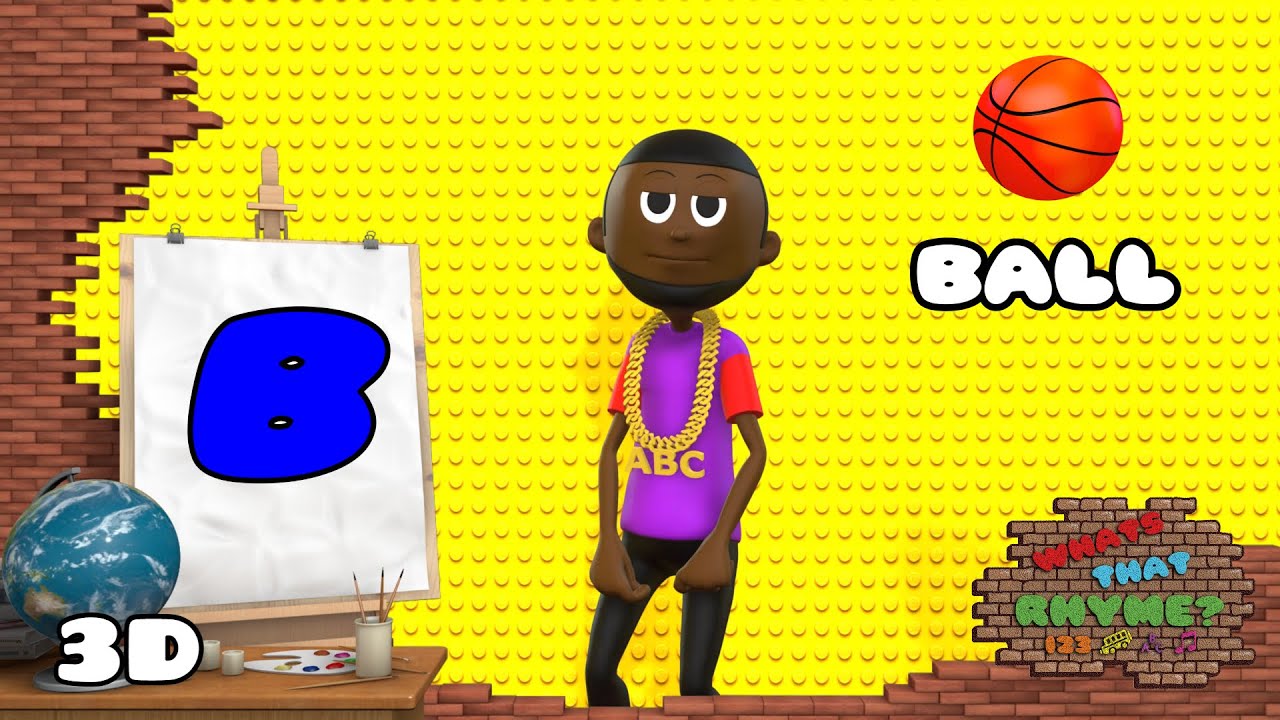The Letter B Hip Hop Song | Alphabet Rap Song A - Z  | Nursery Rhymes 3D Animation | Rap Kids Songs
