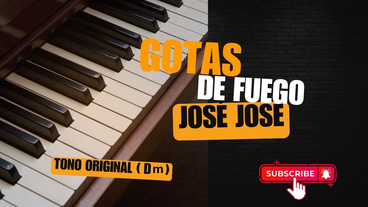 Gotas De Fuego | Karaoke | Version Piano | José José
