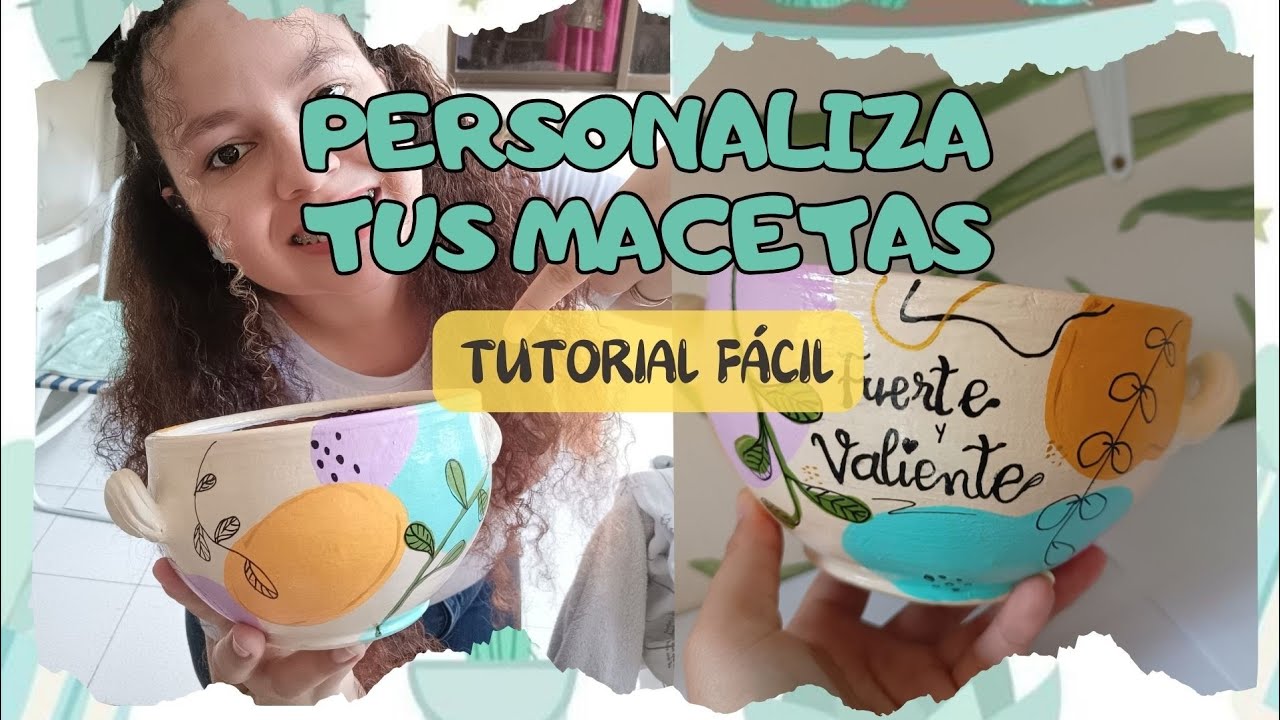 COMO PINTAR UNA MACETA/TUTORIAL FACIL/ PINTURA ORG&Aacute;NICA #diy #plantas #pinturaorganica #macetas