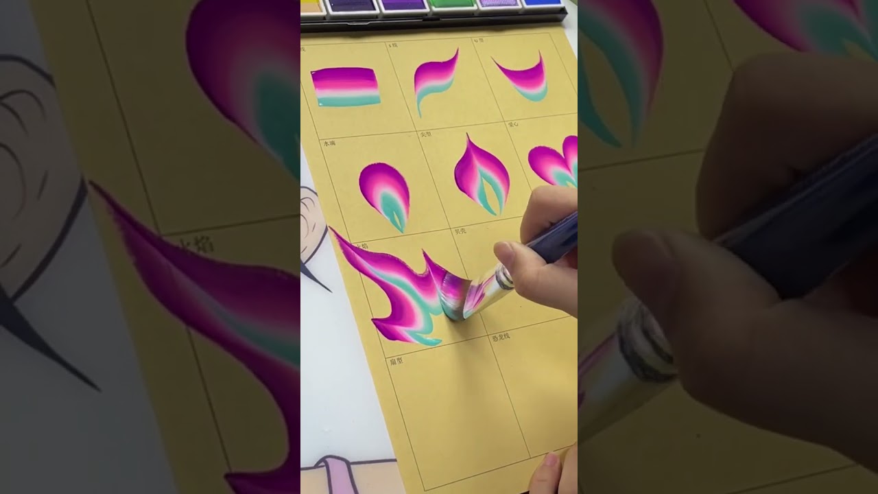 Basic stroke practice #facepainting #facepaint #drawingtutorial #paintingtutorial #drawingchallenge