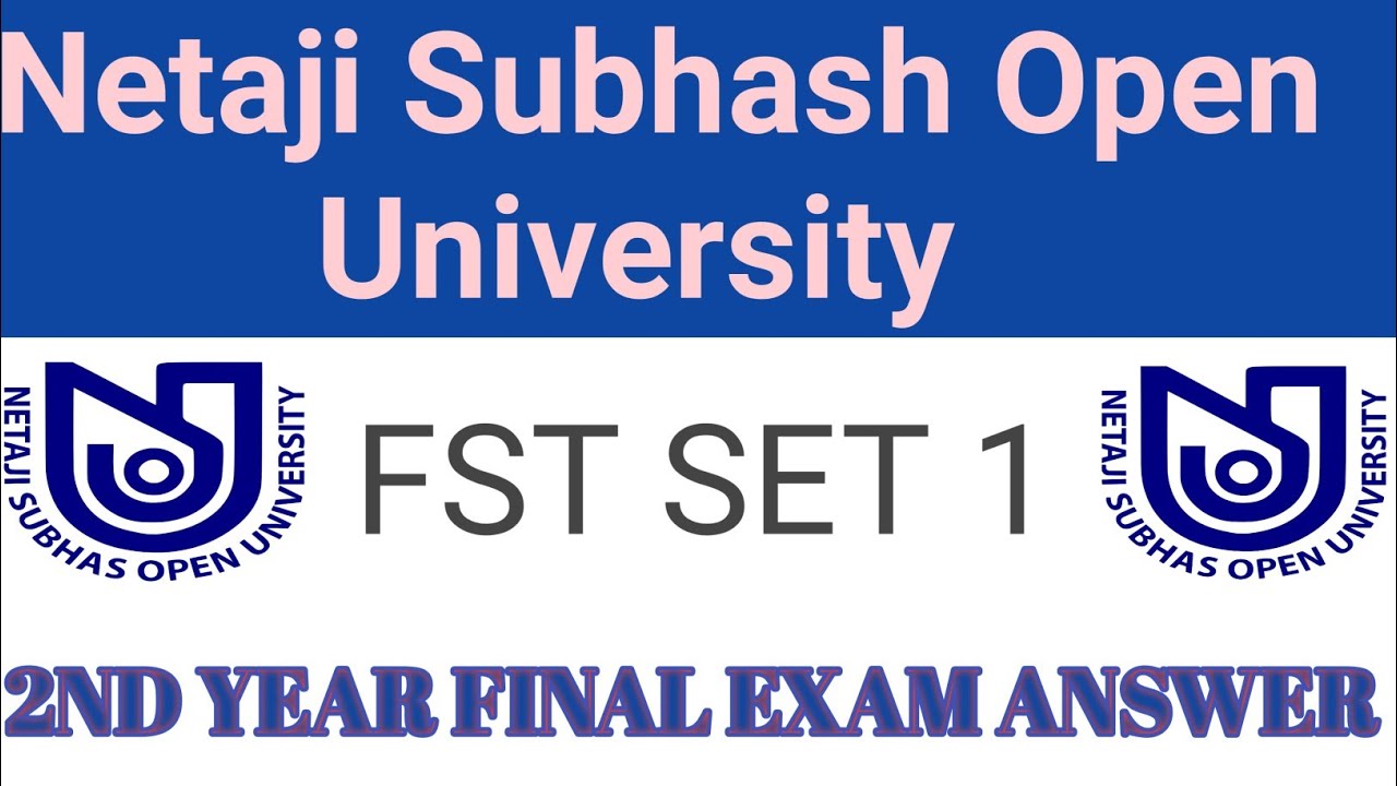 NSOU BDP FST EXAM ANSWER 2021 FINAL EXAM FST SET 1 MCQ ANSWER ll