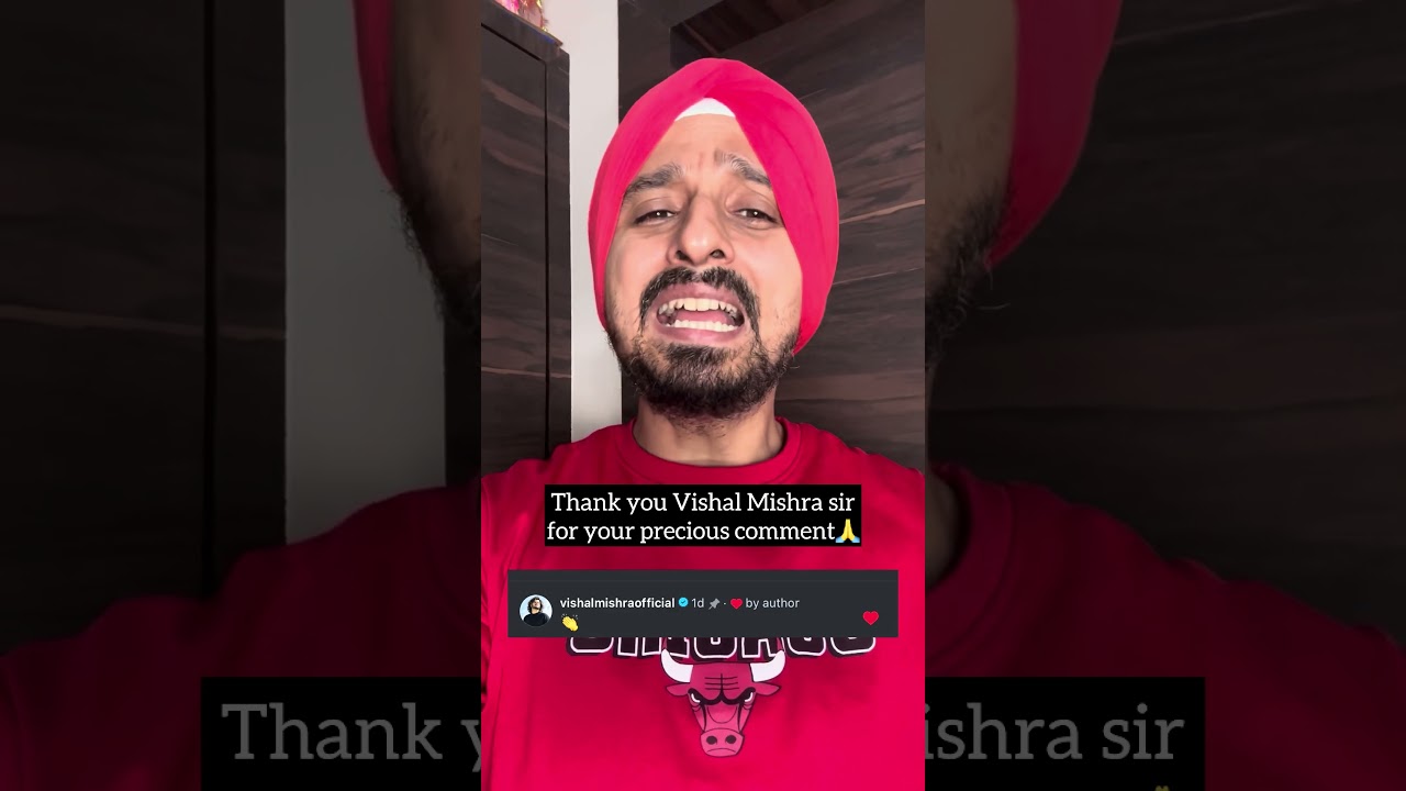 Appreciation comment from Vishal Mishra sir, on my Instagram | Jaate Hue Lamhon | By Sanmeet Bagga