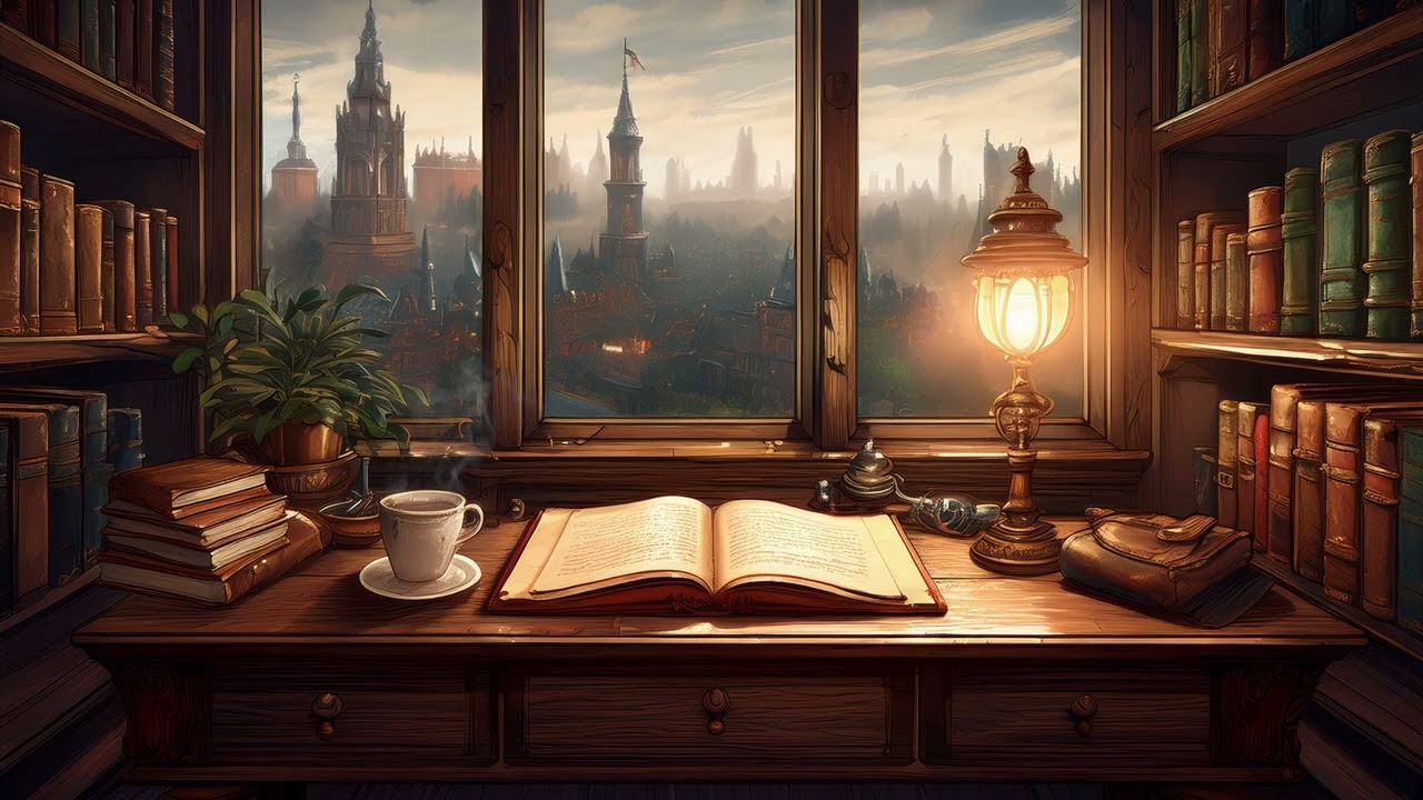 📖 Enchanted Study Nook | Medieval Library Ambience for Deep Focus & Relaxation