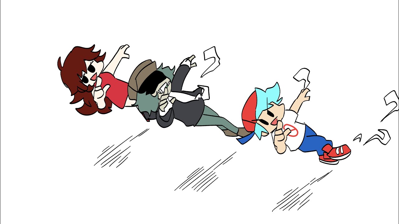 Friday Night Funkin animation Garcello&Annie Rolling Girl（ローリンガール）手描きFNF