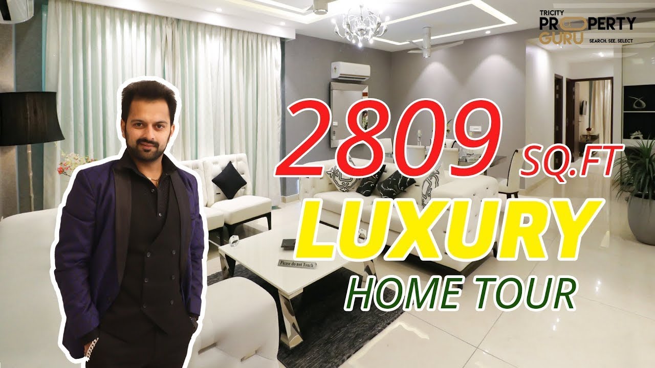 🔥2809 Sq. Ft Luxury Home Tour |🌳 Green Lotus Saksham Sample Flat Review Best Apartments in Zirakpur