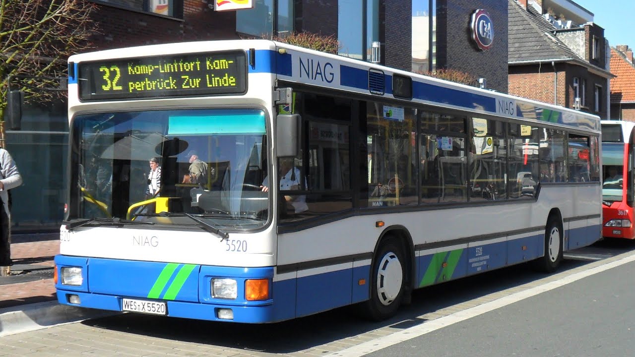 [Sound] Bus MAN NL 222 | #5520 | Niederrheinische Verkehrsbetriebe AG, Moers (Kreis Wesel)