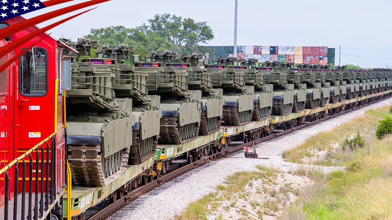 1-Mile Military Train – Texas to D.C. with Tanks, Armor, and More for Army’s 250th Parade